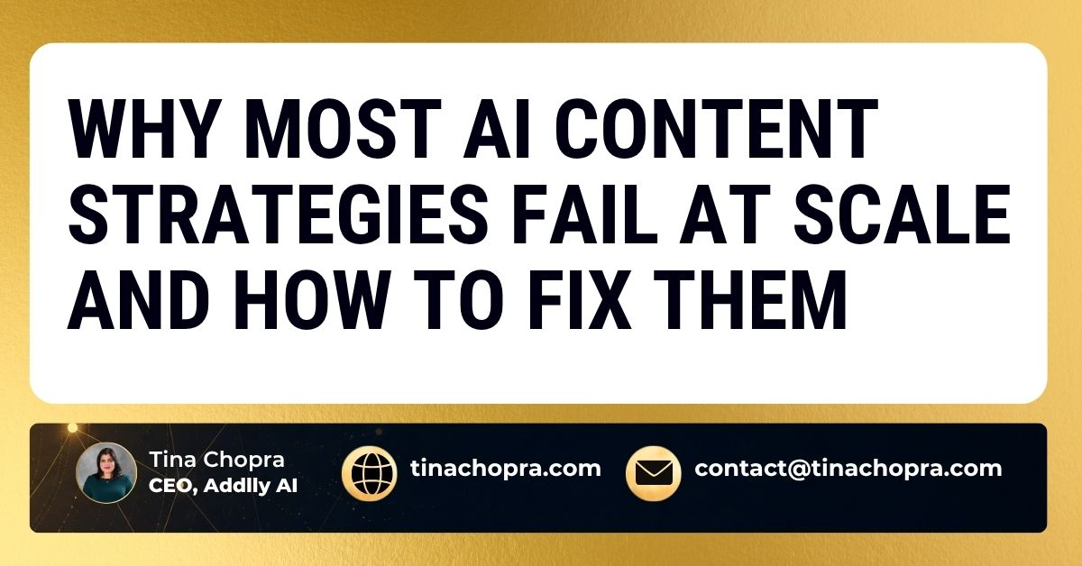Why Most AI Content Strategies Fail at Scale and How to Fix Them